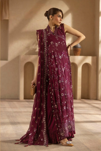 Gul Ahmed 3 Piece Unstitched Embroidered Chiffon Suit With Embroidered Chiffon Dupatta LE-52014