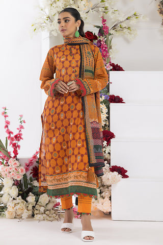 Lakhany 03 Piece Unstitched Komal Printed Lawn Suit - LG-AM-0036-B