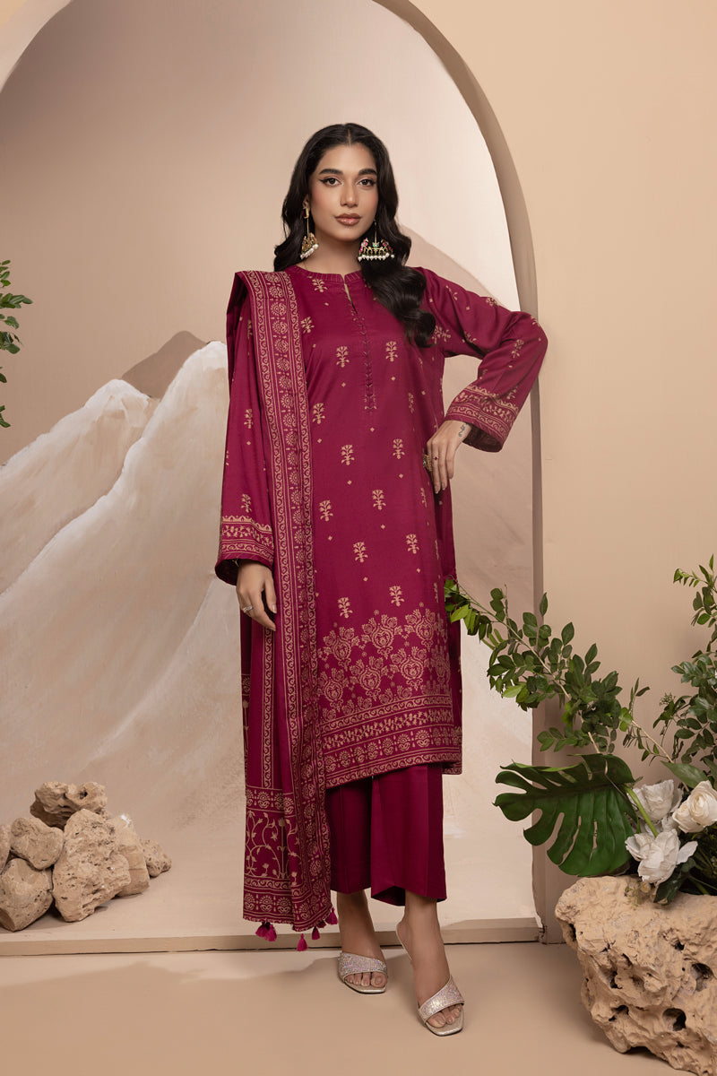 Lakhany 03 Piece Unstitched Printed Marina Suit - LG-AR-0025-A