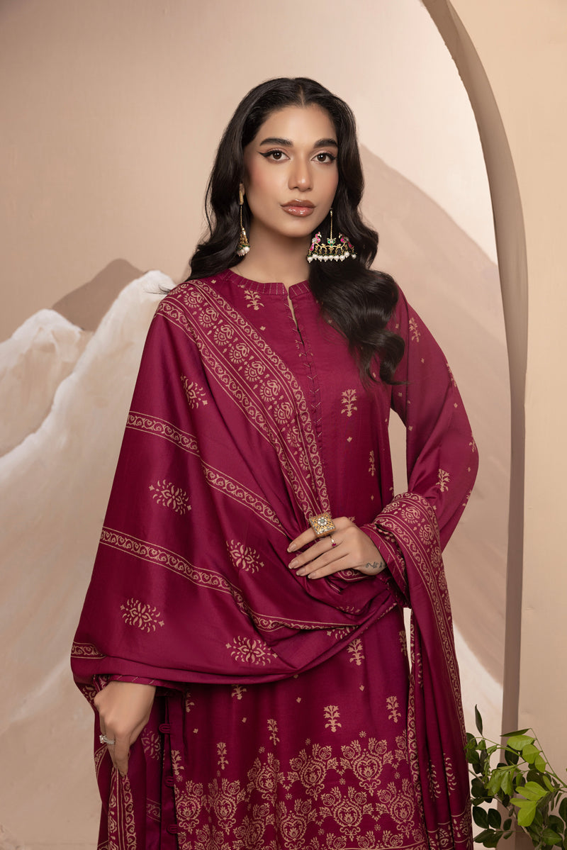 Lakhany 03 Piece Unstitched Printed Marina Suit - LG-AR-0025-A