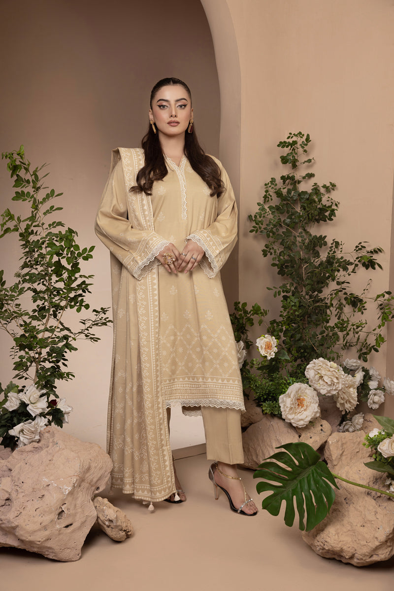 Lakhany 03 Piece Unstitched Printed Marina Suit - LG-AR-0029-B