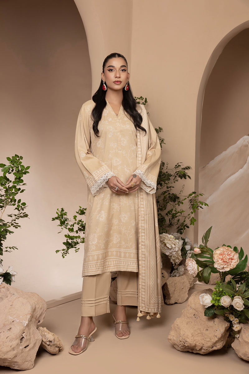 Lakhany 03 Piece Unstitched Printed Marina Suit - LG-AR-0038-A