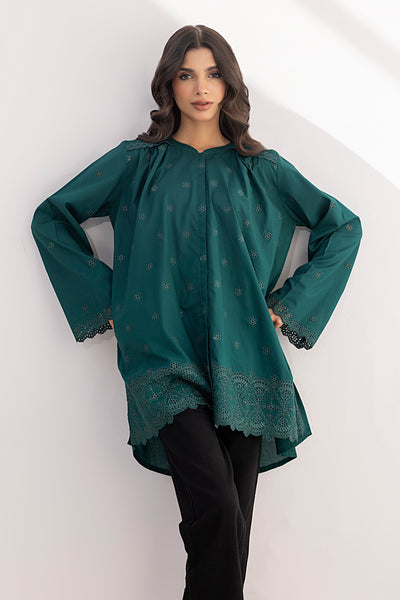 Lakhany 01 Piece Ready to Wear Dyed Embroidered Shirt - LG-IZ-0107
