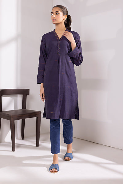 Lakhany 01 Piece Ready to Wear Yarn Dyed Cotton Embroidered Shirt - LG-IZ-0144