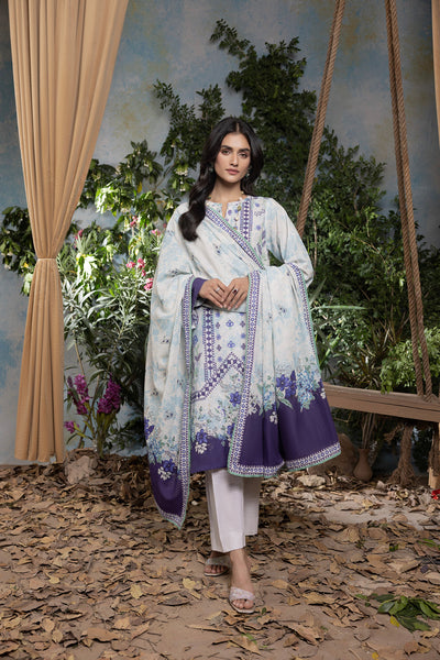 Lakhany 03 Piece Unstitched Digital Printed Textured Karandi Suit - LG-IZ-0231