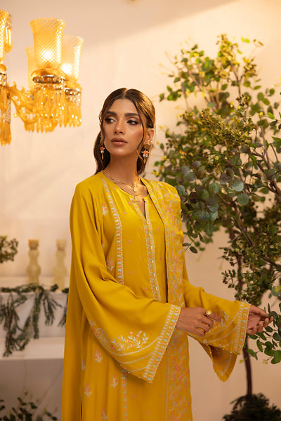 Lakhany 03 Piece Unstitched Cashmi Vool Embroidered Suit - LG-IZ-0249