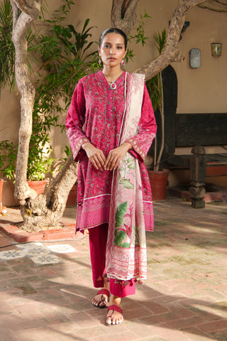 Lakhany 03 Piece Unstitched Dastan Printed Khaddar Suit - LG-MB-0013