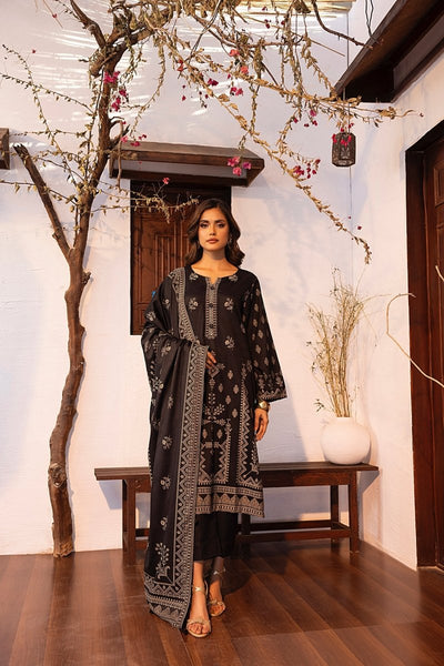 Lakhany 03 Piece Unstitched Pearl Printed Marina Suit - LG-MM-0815-A