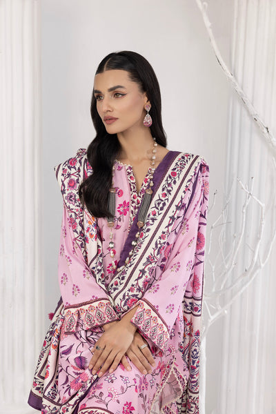 Lakhany 03 Piece Unstitched Printed Cottel Suit - LG-RL-0107