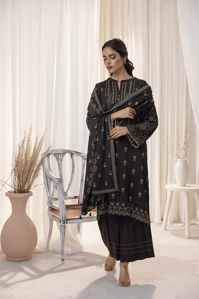 Lakhany 03 Piece Unstitched Cashmi Vool Printed Suit - LG-RL-0127-B