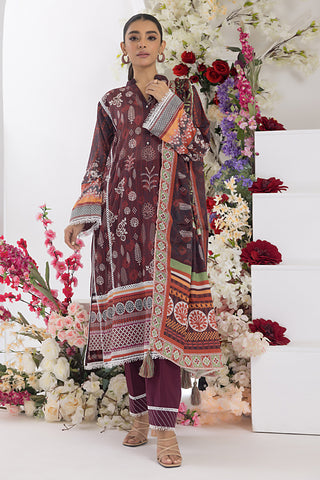 Lakhany 03 Piece Unstitched Komal Printed Lawn Suit - LG-RM-0002-B
