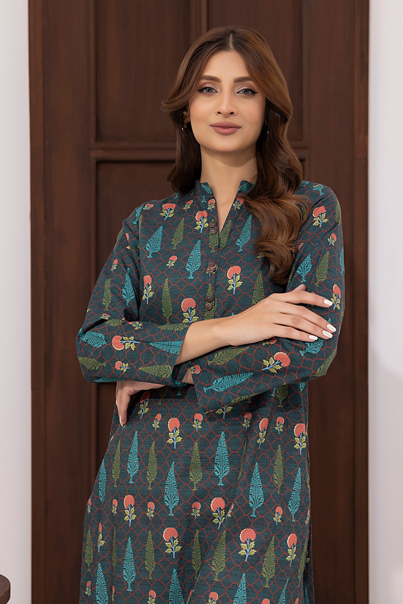 Lakhany 01 Piece Ready to Wear Printed Cambric Shirt - LG-RM-0041