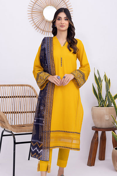 Lakhany 03 Piece Ready to Wear Dyed Embroidered Suit - LG-SK-0042