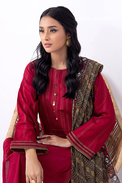 Lakhany 03 Piece Ready to Wear Dyed Embroidered Suit - LG-SK-0043