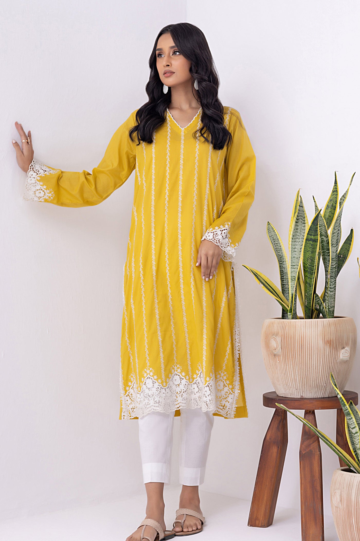 Lakhany 01 Piece Ready to Wear Dyed Embroidered Shirt - LG-SK-0064