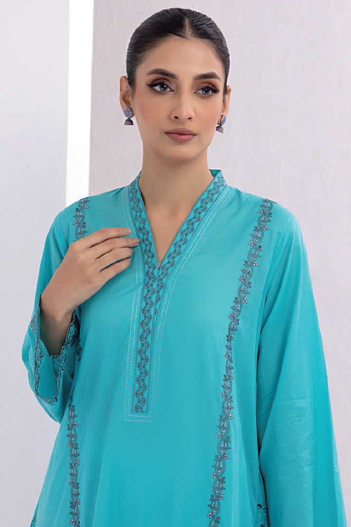 Lakhany 01 Piece Ready to Wear Dyed Embroidered Shirt - LG-SK-0123