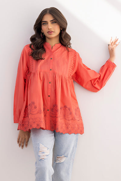Lakhany 01 Piece Ready to Wear Dyed Embroidered Shirt - LG-SK-0162