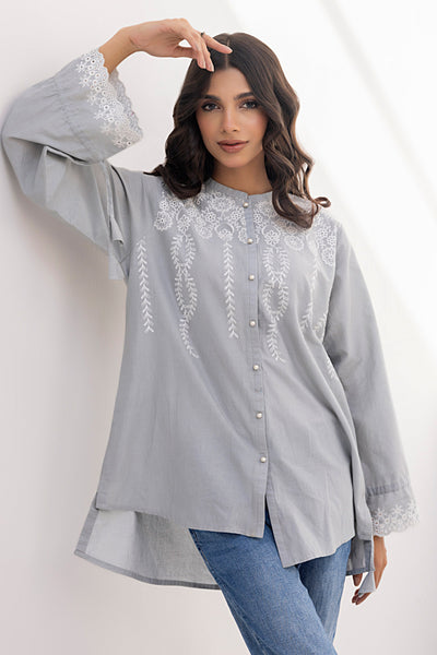 Lakhany 01 Piece Ready to Wear Dyed Embroidered Shirt - LG-SK-0163
