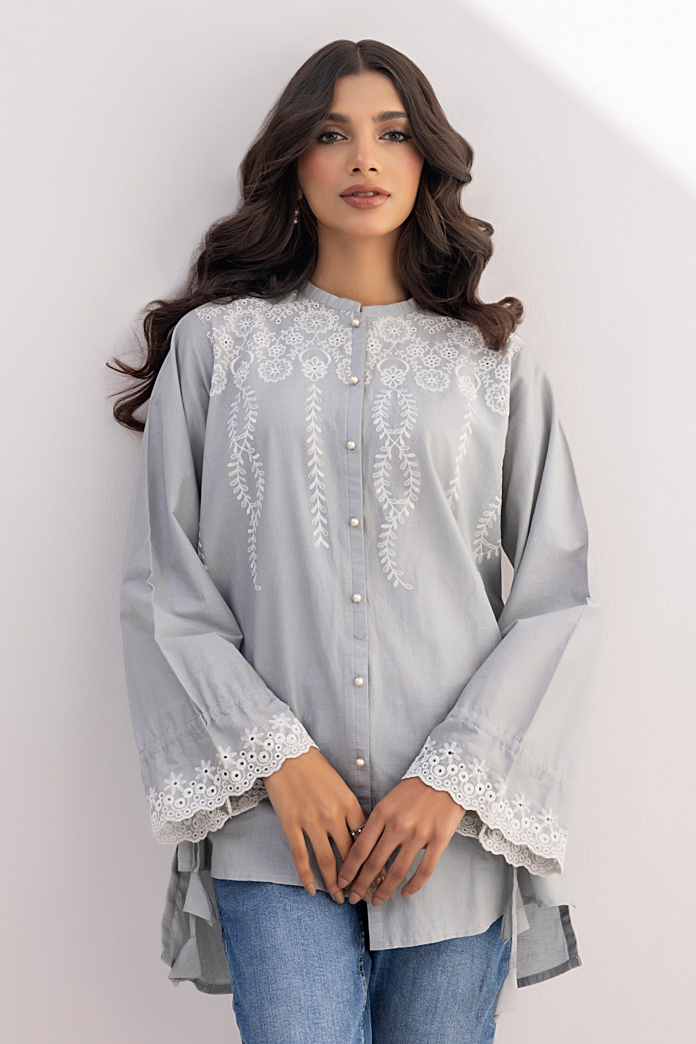 Lakhany 01 Piece Ready to Wear Dyed Embroidered Shirt - LG-SK-0163