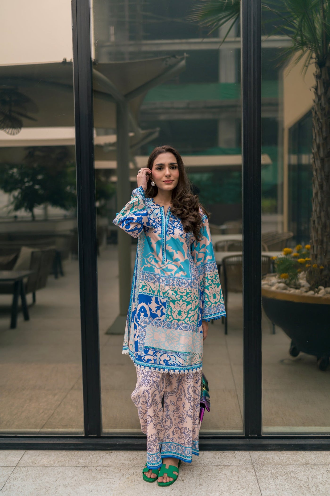 Lakhany 02 Piece Ready To Ware Printed Shirt & Trouser - LG-SK-0259