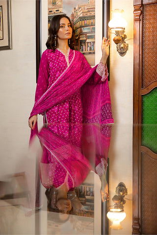 Lakhany 03 Piece Unstitched Printed Embroidered Lawn Suit - LG-SR-0110