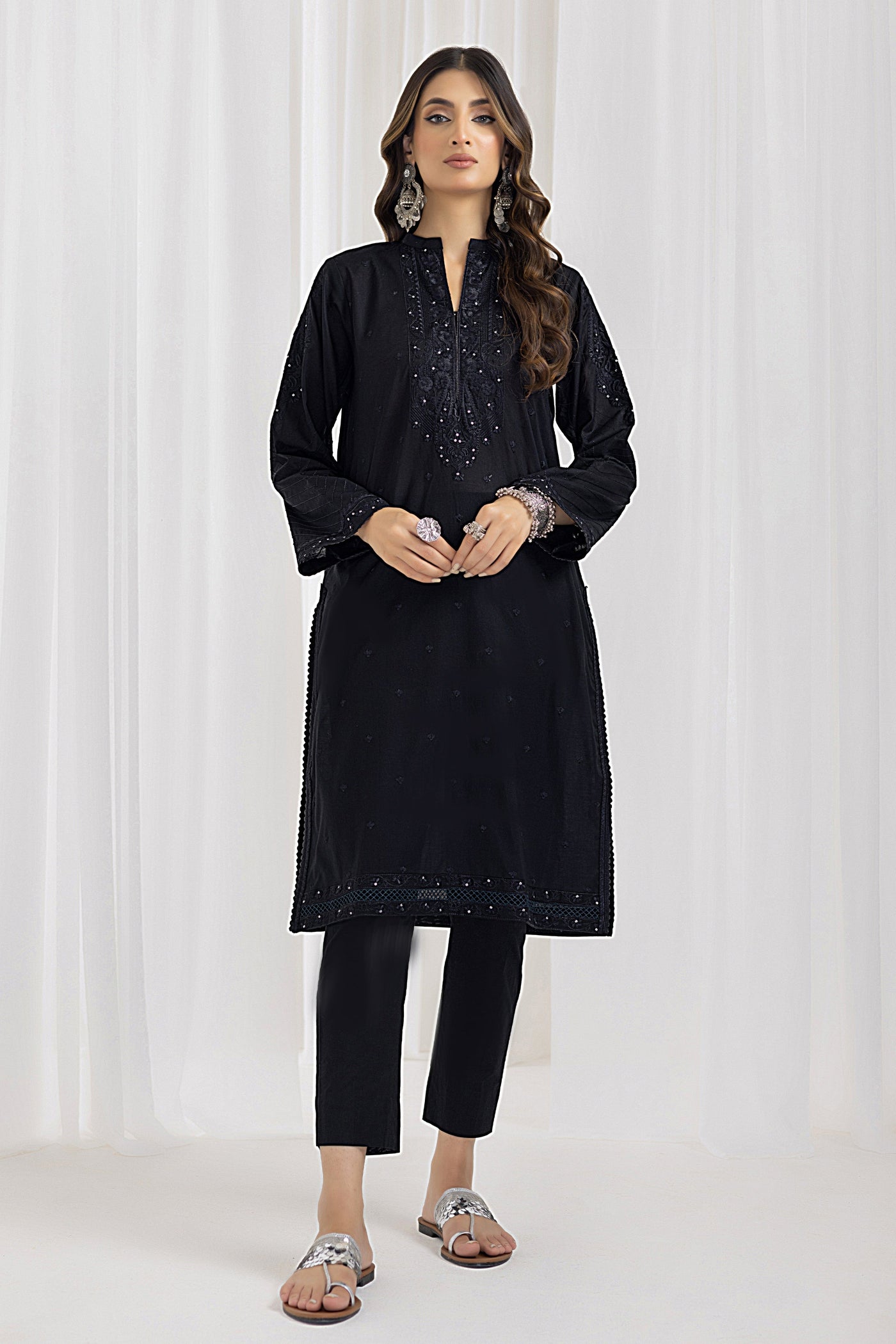 Lakhany 01 Piece Ready to Wear Embroidered Shirt - LG-SR-0128