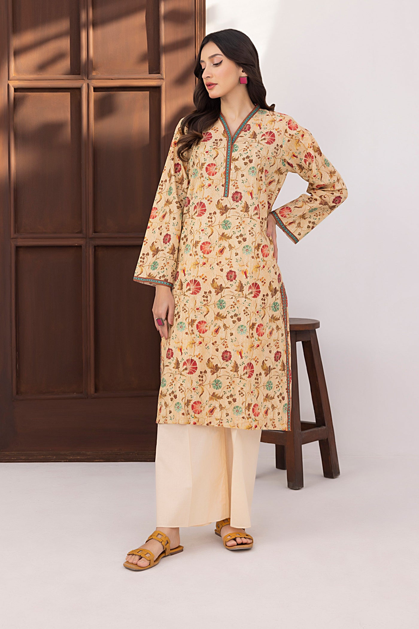 Lakhany 01 Piece Ready to Wear Printed Cambric Shirt - LG-SR-0162