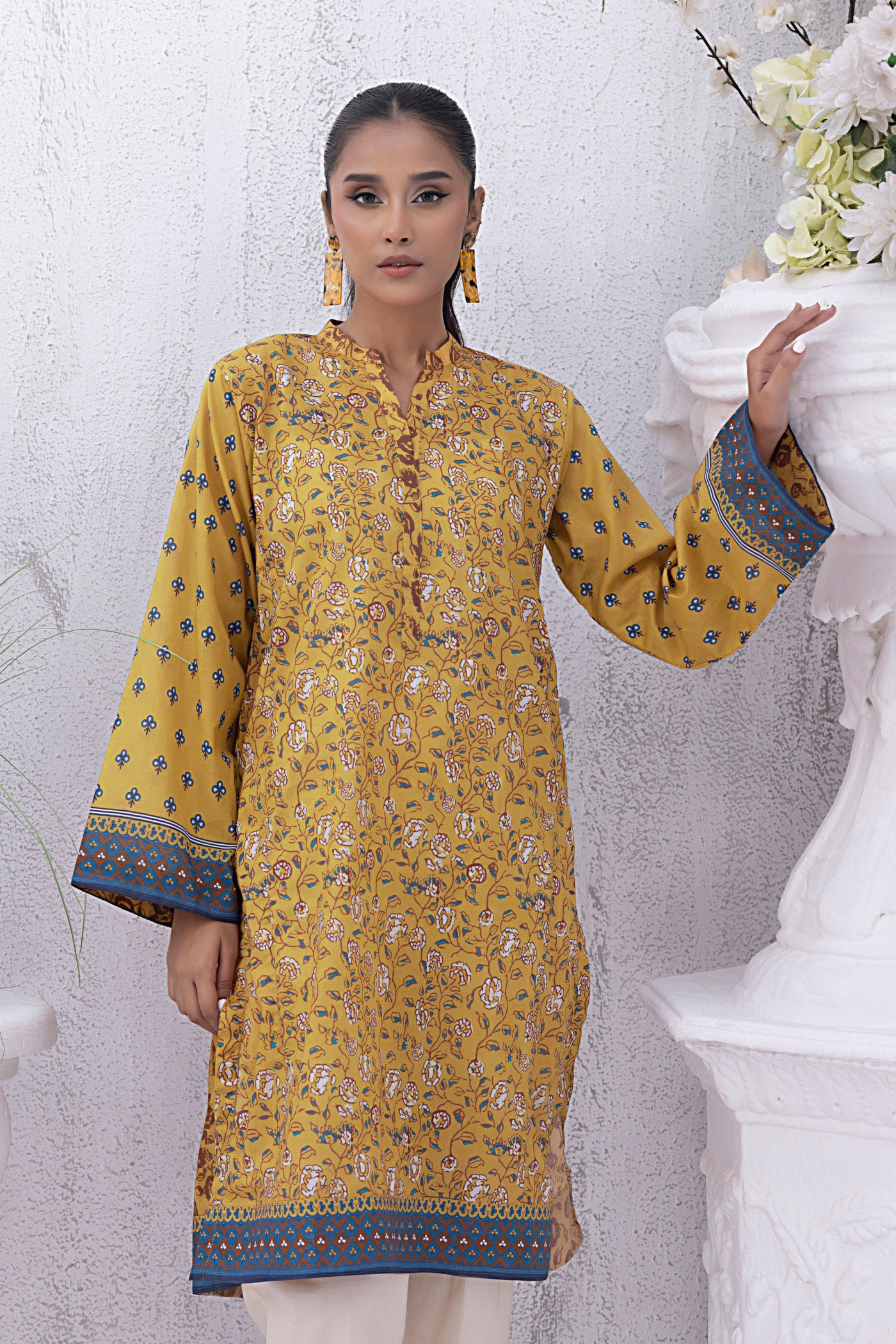 Lakhany 01 Piece Unstitched Printed Lawn Shirt - LG-SR-0202