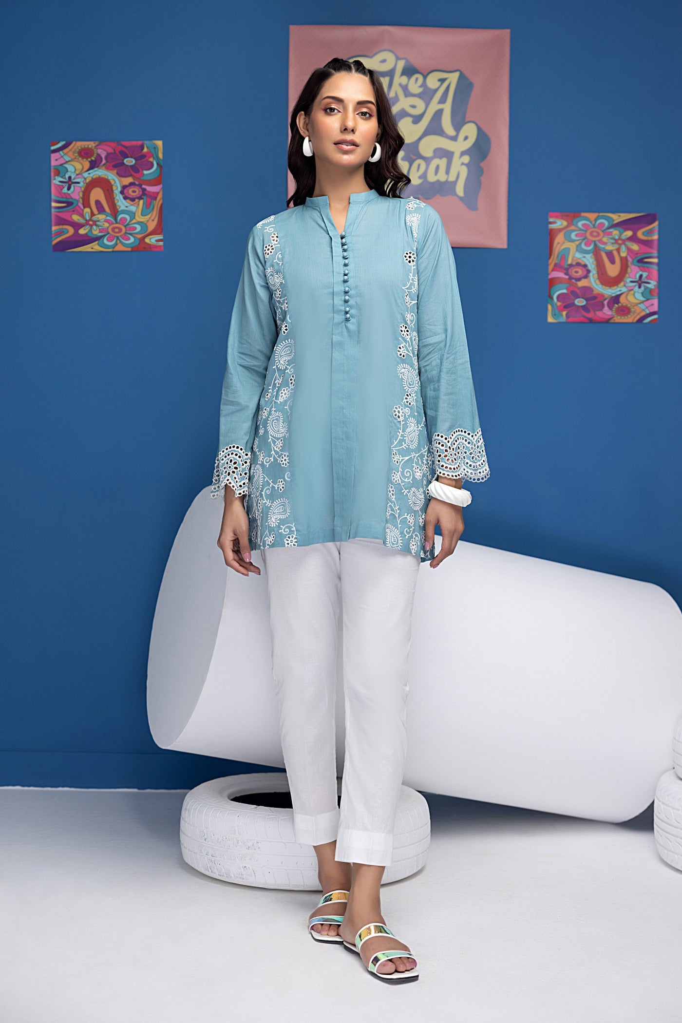 Lakhany 01 Piece Ready to Wear Embroidered Shirt - LG-SR-1024