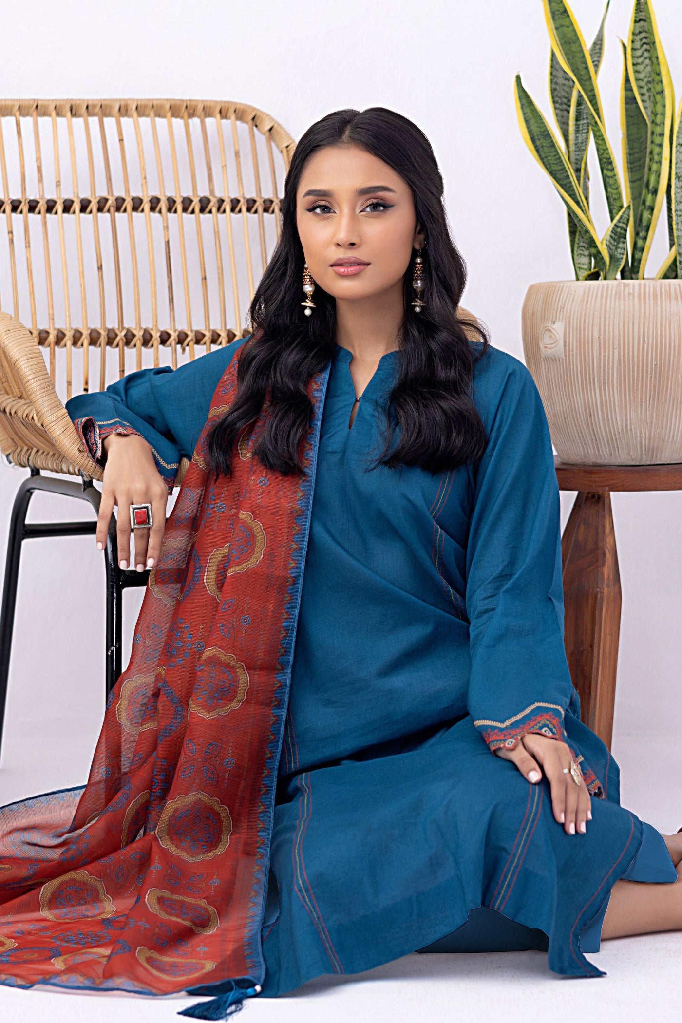 Lakhany 03 Piece Ready to Wear Dyed Embroidered Suit - LG-SS-0500