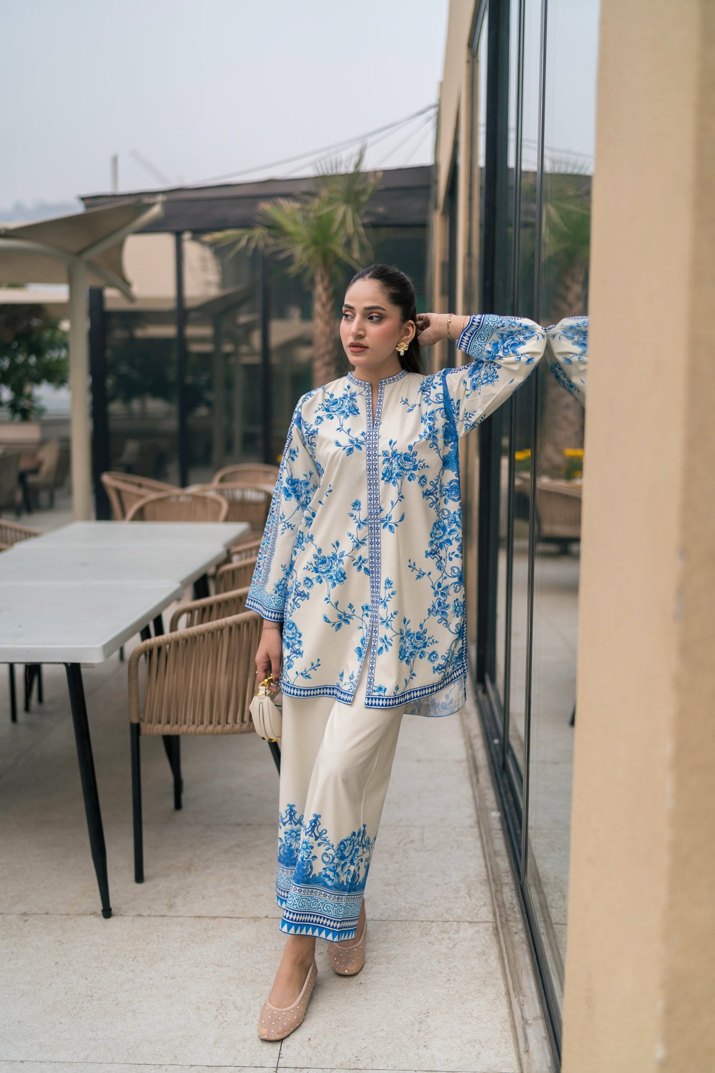 Lakhany 02 Piece Ready To Ware Printed Shirt & Trouser - LG-UB-0091