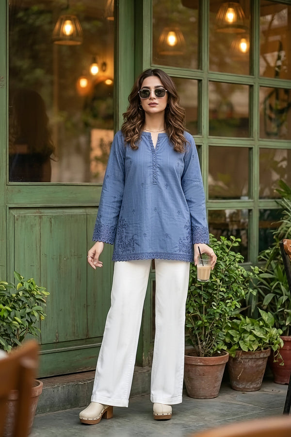 Lakhany 01 Piece Ready to wear Embroidered Shirt - LG-UB-0278