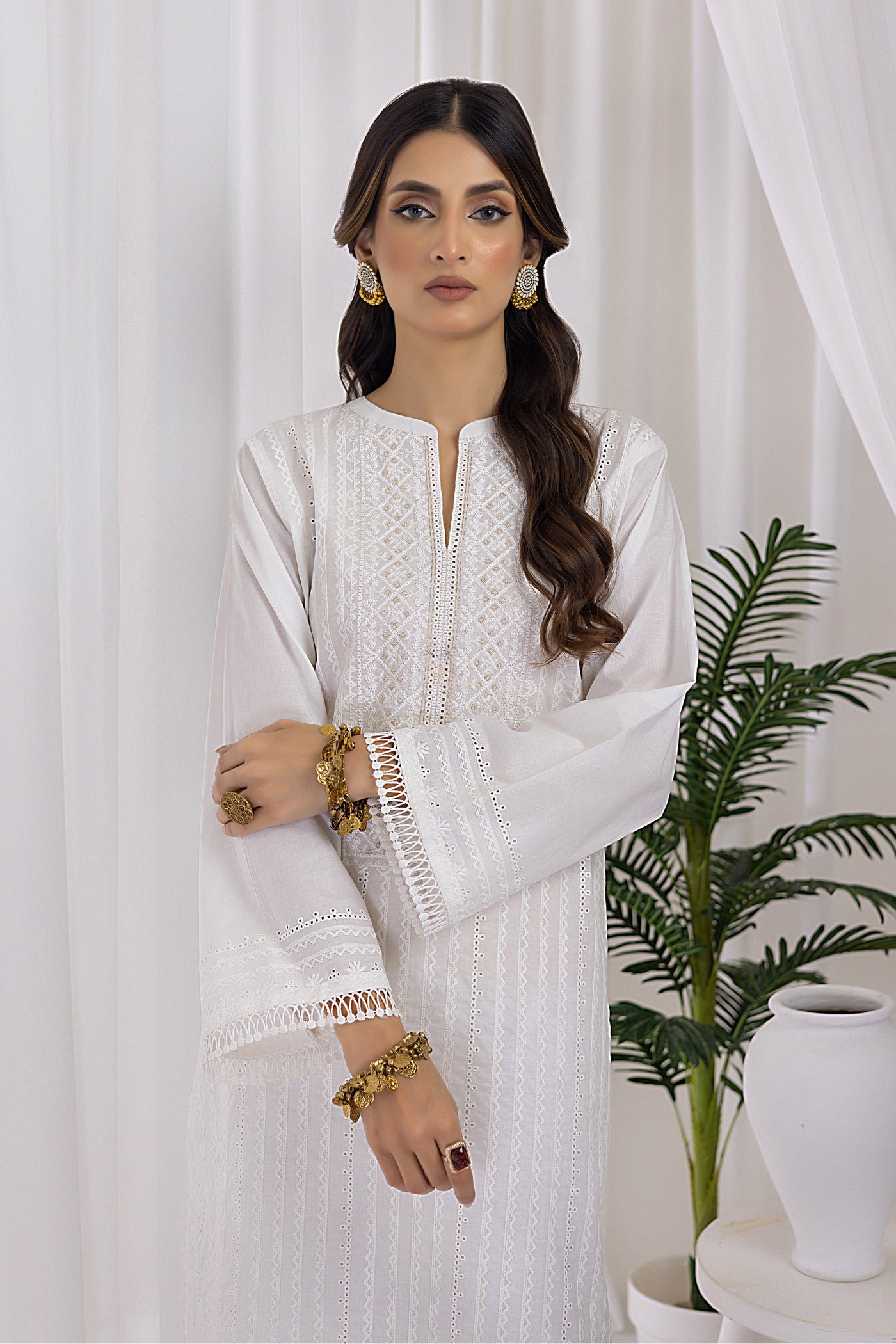 Lakhany 01 Piece Ready to Wear Embroidered Shirt - LG-ZH-0069