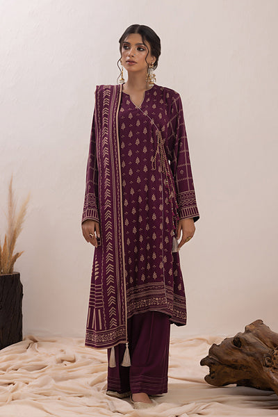 Lakhany 3 Piece Unstitched Pashmina Prints Suit LG-ZH-0093-C