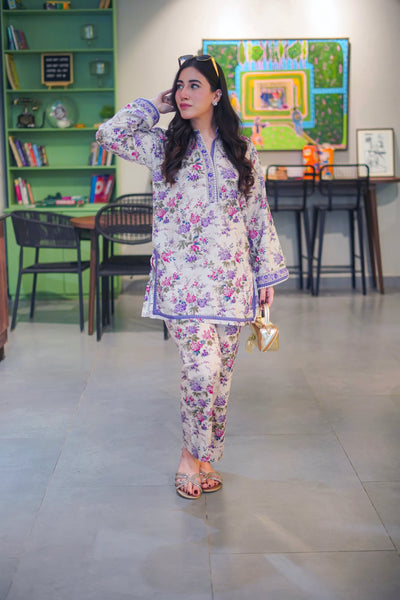 Lakhany 02 Piece Stitched Printed Polly Cambric Suit - LSM-3781