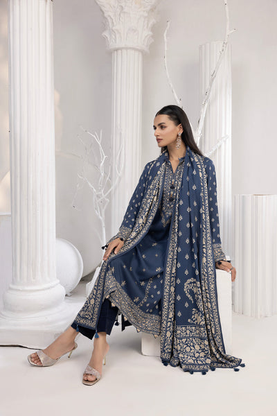 Lakhany 03 Piece Stitched Printed Cottel with Printed Jacquard Suit - LSM-3821