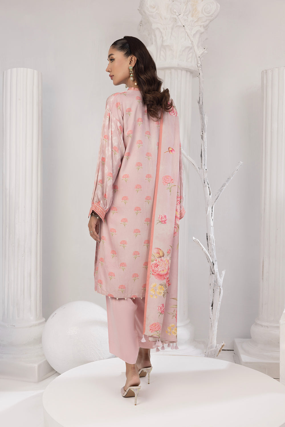 Lakhany 03 Piece Stitched Printed Cottel with Printed Jacquard Suit - LSM-3826