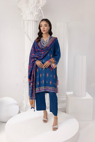 Lakhany 03 Piece Stitched Printed Cottel with Printed Jacquard Suit - LSM-3830