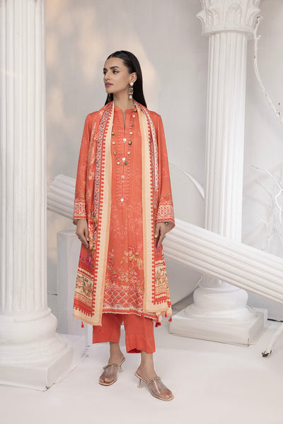 Lakhany 03 Piece Stitched Printed Cottel with Printed Jacquard Suit - LSM-3831