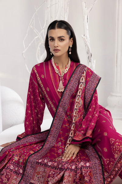 Lakhany 03 Piece Stitched Printed Cottel with Printed Jacquard Suit - LSM-3832