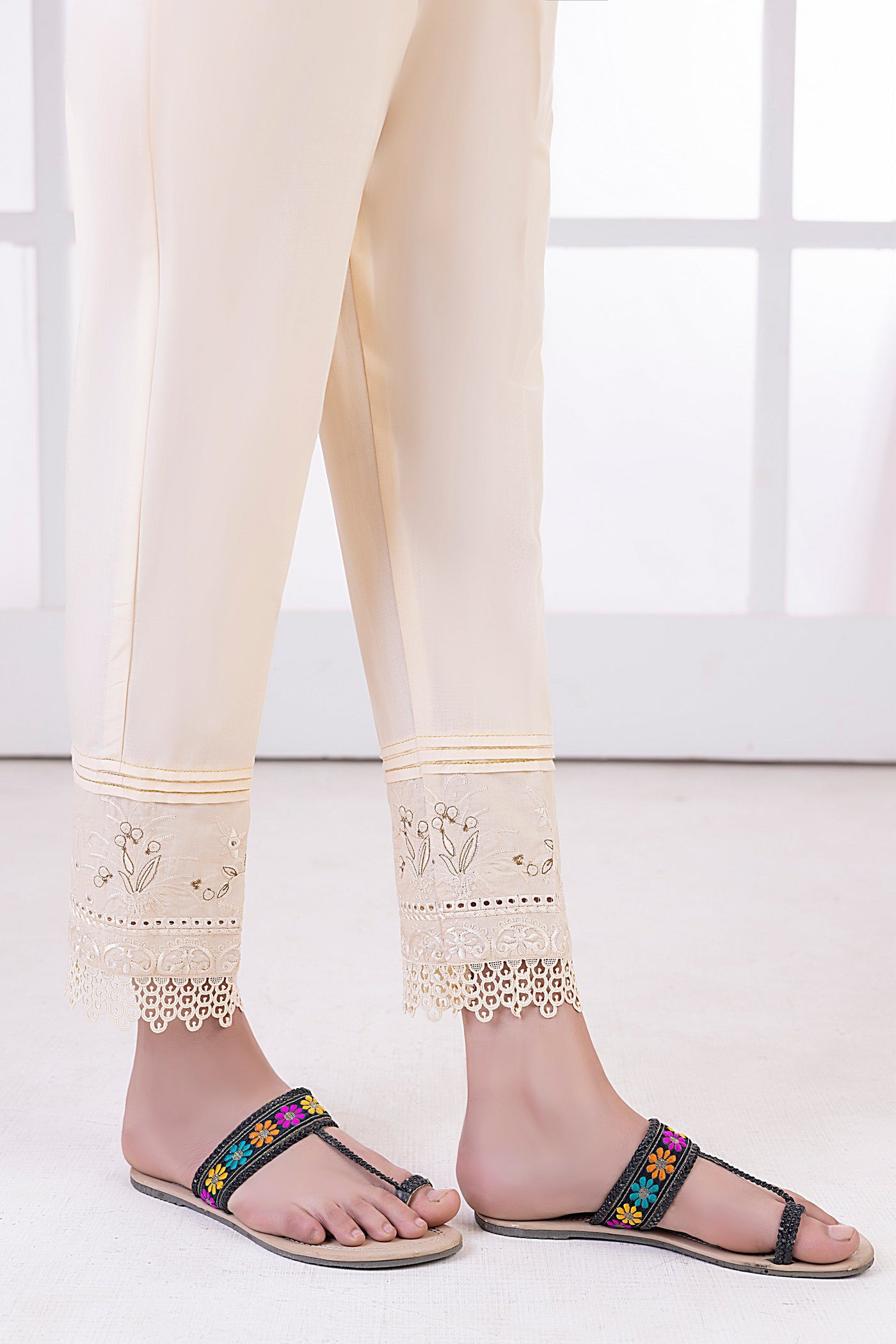 Lakhany 01 Piece Embroidered Trousers - LSM-T-3103 (BG)