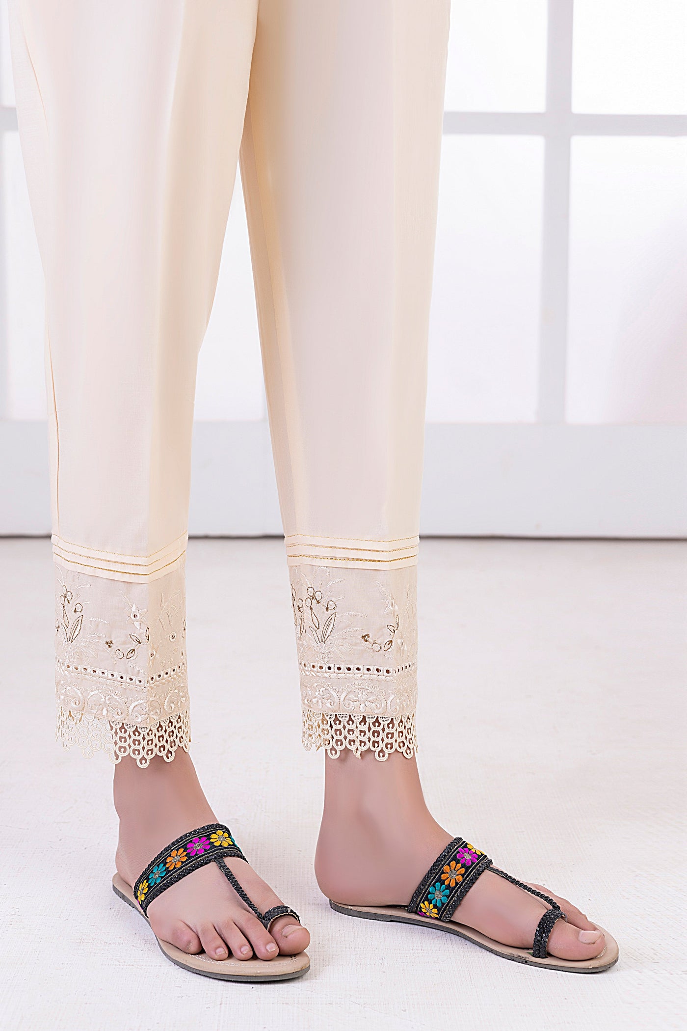 Lakhany 01 Piece Embroidered Trousers - LSM-T-3103 (BG)