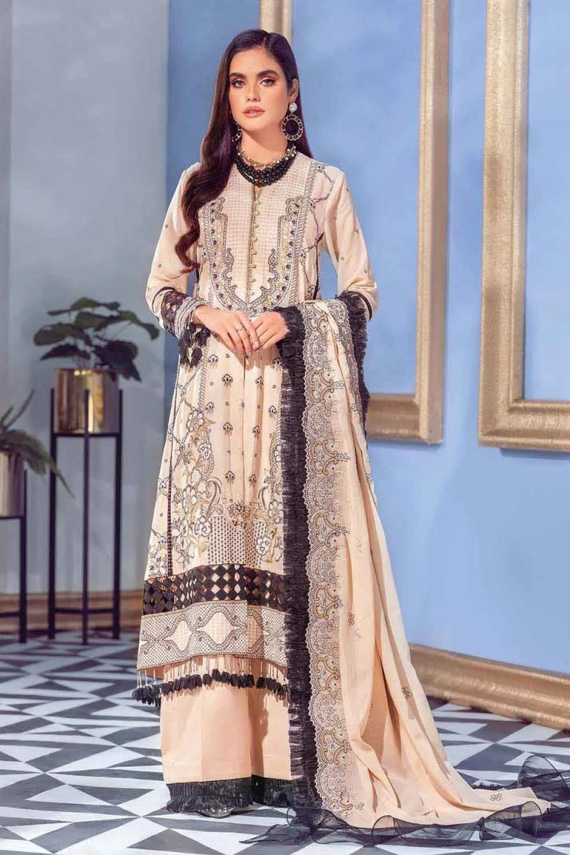 Gul Ahmed 3PC Swiss Voile Unstitched Embroidered Suit LSV-22010