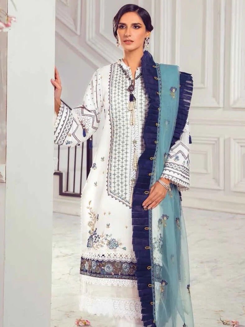 Gul Ahmed 3PC Swiss Voile Unstitched Embroidered Suit LSV-22012