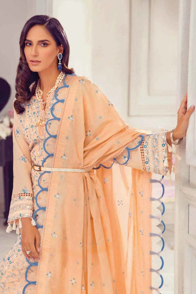 Gul Ahmed 3PC Swiss Voile Unstitched Embroidered Suit With Embroidered Lawn Dupatta LSV-22014