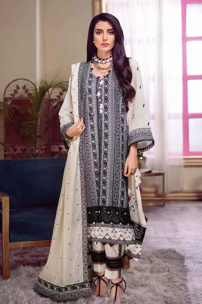 Gul Ahmed 3PC Swiss Voile Unstitched Embroidered Suit With Embroidered Denting Lawn Dupatta LSV-22024