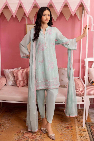 Gul Ahmed 3PC Embroidered Swiss Voile Unstitched Suit with Embroidered Chiffon Dupatta and Inner - LSV-42001