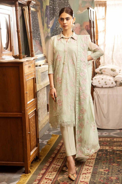Gul Ahmed 3PC Embroidered Swiss Voile Unstitched Suit with Embroidered Chiffon Dupatta and Inner - LSV-42002
