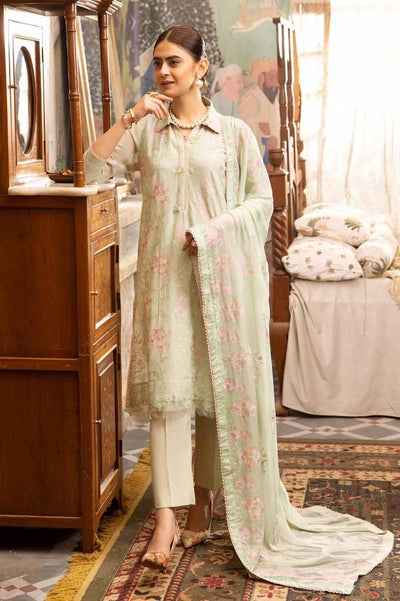 Gul Ahmed 3PC Embroidered Swiss Voile Unstitched Suit with Embroidered Chiffon Dupatta and Inner - LSV-42002