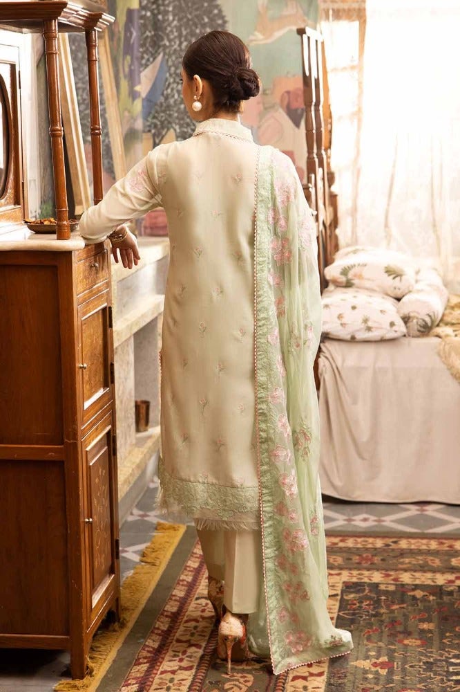 Gul Ahmed 3PC Embroidered Swiss Voile Unstitched Suit with Embroidered Chiffon Dupatta and Inner - LSV-42002
